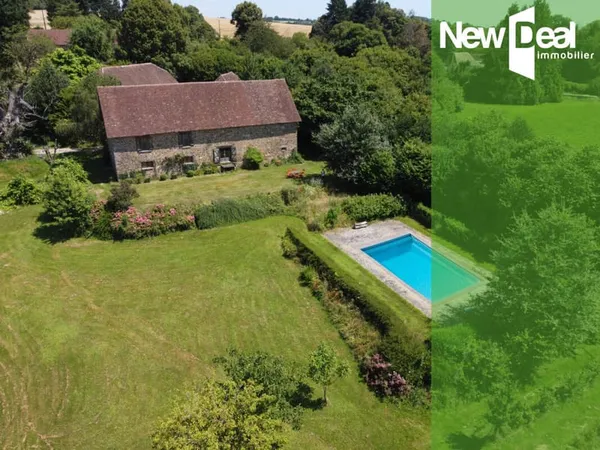 Propriété de charme 300 m² avec piscine et 1,5 ha - calme absolu