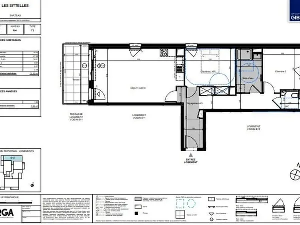 Appartement 3 pièces 49 m² 