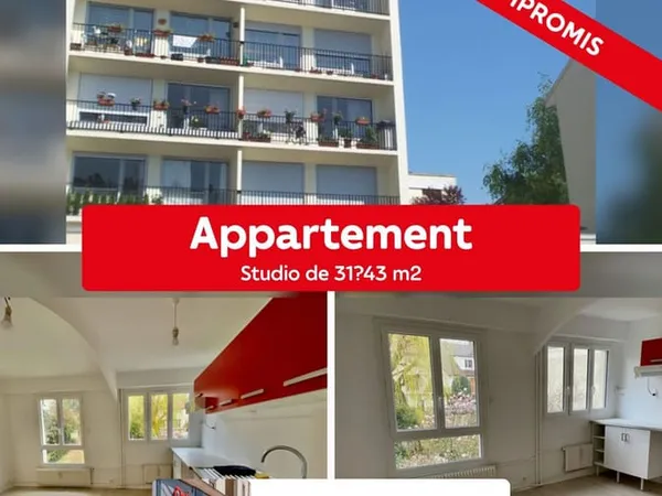 Studio 1 pièce 31 m² 