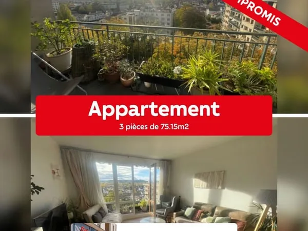 Appartement 3 pièces 75 m² 