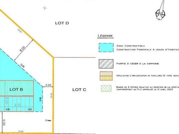 Terrain 518 m² 