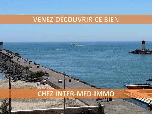 Le Grau d'Agde 34300 Exceptionnelle vue Mer pour cet Appartement