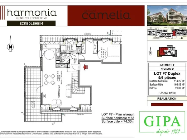 Appartement 5 pièces 114 m²