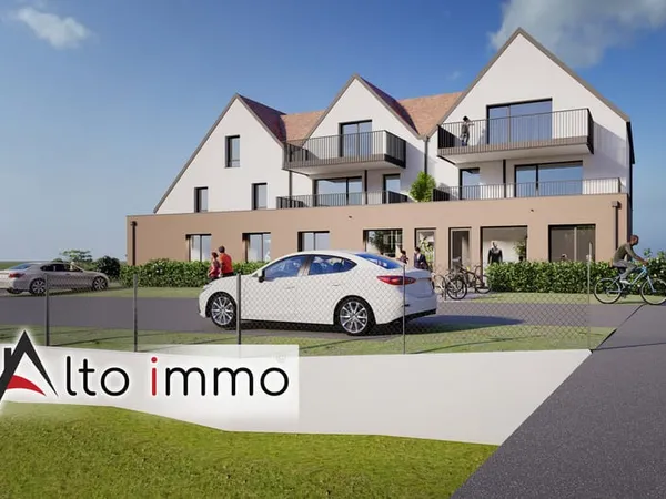 Appartement T4 neuf de 78,53 m2 (91,78 m2 au sol) avec balcon de 13,37 m2 et cuisine équipée - Lot 2