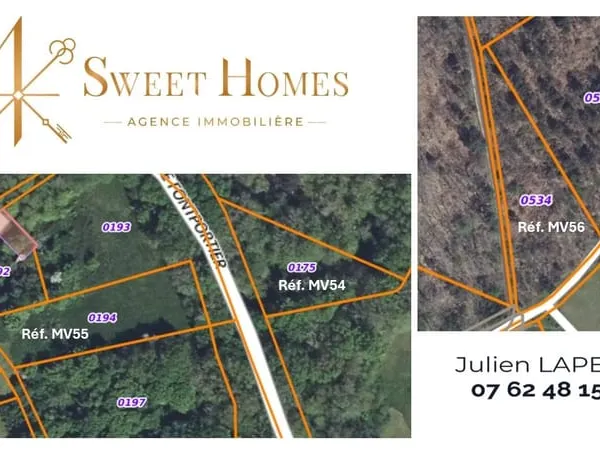 3 Terrains de 880 m² à 3 971 m² 