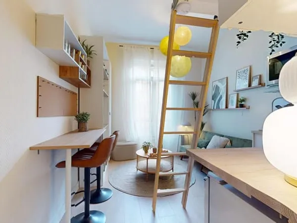 Studio 2 pièces 16 m² 