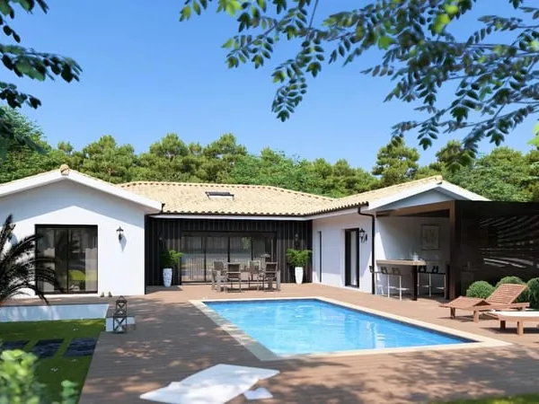 MAISON MODERNE 3CH+TERRAIN 1700m² - 483 000 € 