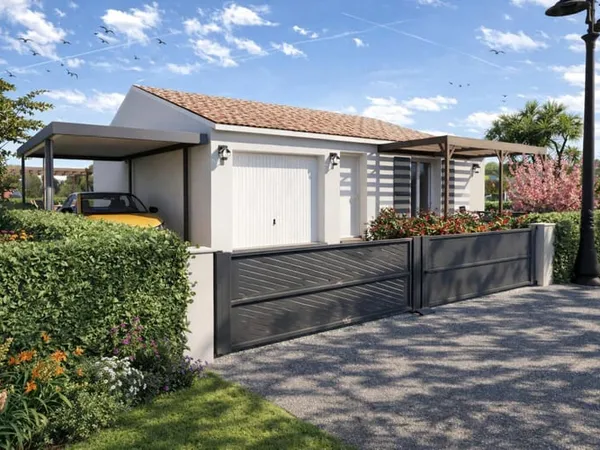 GARDOUCH : villa 2ch, 70m², terrain plat 400m² 