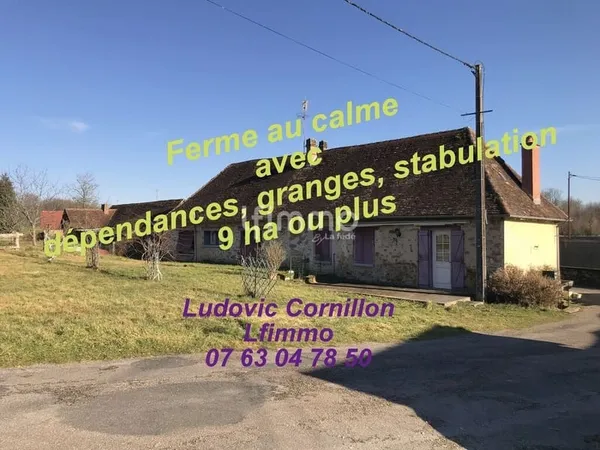 Propriété orientée chevaux : 140m2, 8.8ha, dépendances
