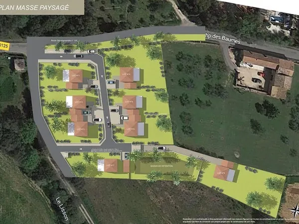 Terrain constructible 519 m² viabilisé - Aigaliers (10 min Uzès)