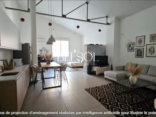 PERPIGNAN-Loft 93.39 m²-Grands volumes