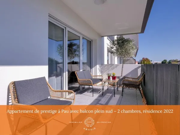Appartement de prestige à Pau avec balcon plein sud 2 chambres, résidence 2022
