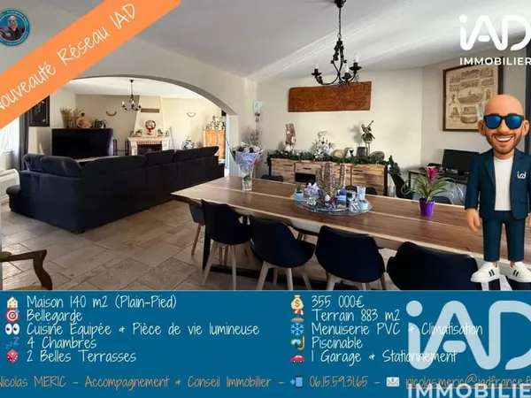 Maison de plain-pied 5 pièces 140 m²
