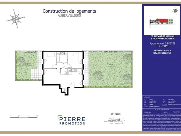 Appartement 3 pièces 61 m²