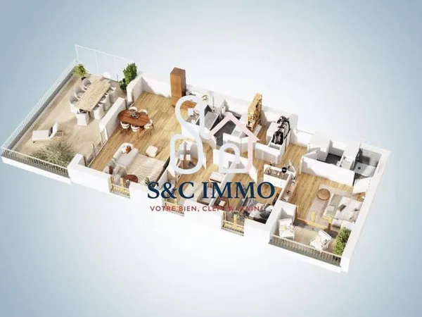 Appartement 4 pièces 91 m² 