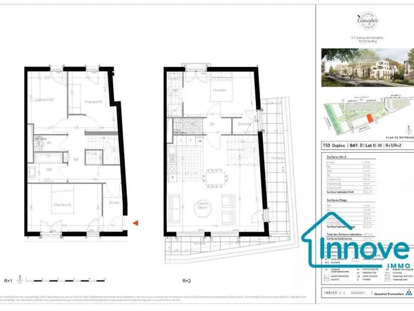 Duplex 5 pièces 107 m² 