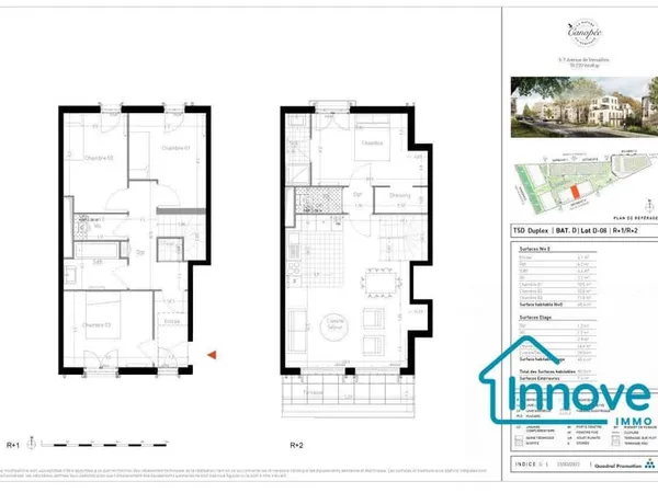 Duplex 5 pièces 98 m² 