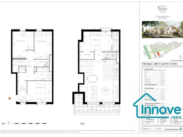 Duplex 5 pièces 98 m² 