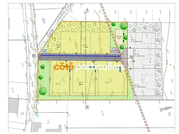 Terrain constructible 882 m²
