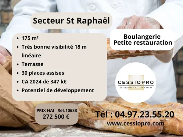 Boulangerie, petite restauration, belle visibilité sur route très passante, Secteur Saint Raphaël