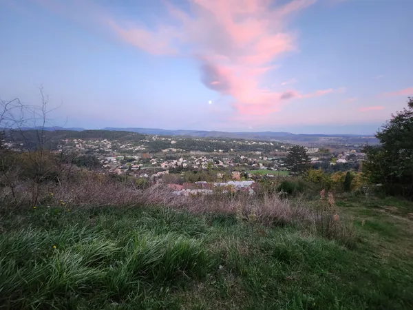 terrain de 1500 m2 - avec permis - vue - centre-ville - arb