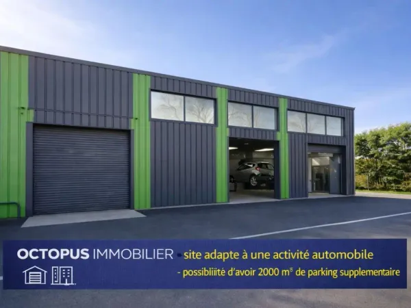 Adapté pour une activité automobile, 400 m² de locaux mixtes atelier/ bureaux à louer en façade de l