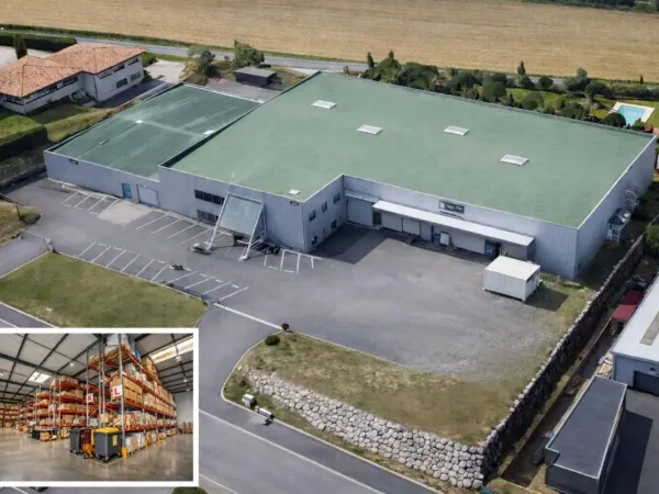 MONDOUZIL - Local d'activité 2 100 m² -:Entrepôt 1 800 m² + Bureaux 300 m² - HSP 6,65 m - 4 accès li