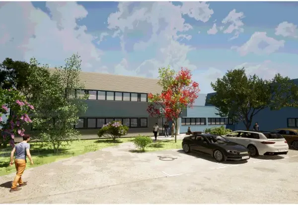 A louer, plaine de l'Ain, un bâtiment industriel de 7 498 m² divisible avec portes à quai et 