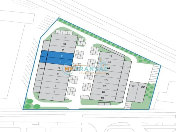 A louer une cellule d'activité de 279m² dont 97m² de bureaux ZI de la Vigne aux Loups à Chilly-Mazar