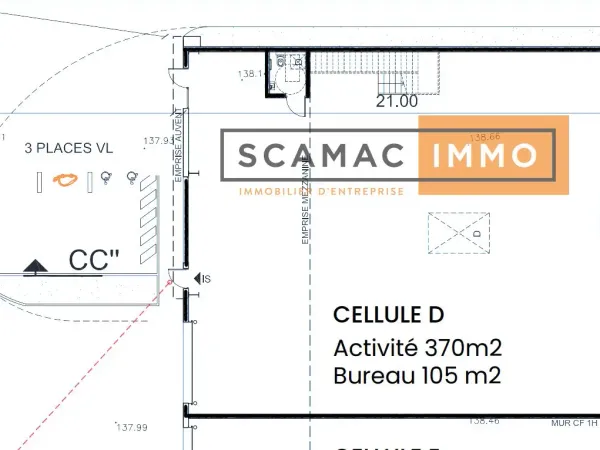 Local d'activités de 475m²