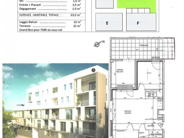 Appartement de 63m2 à louer sur Nantes