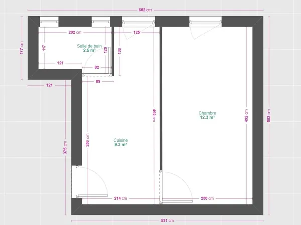 Studio de 23m2 à louer sur Paris 15