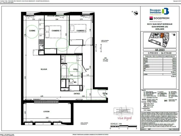 Appartement 3 pièces 76 m² 