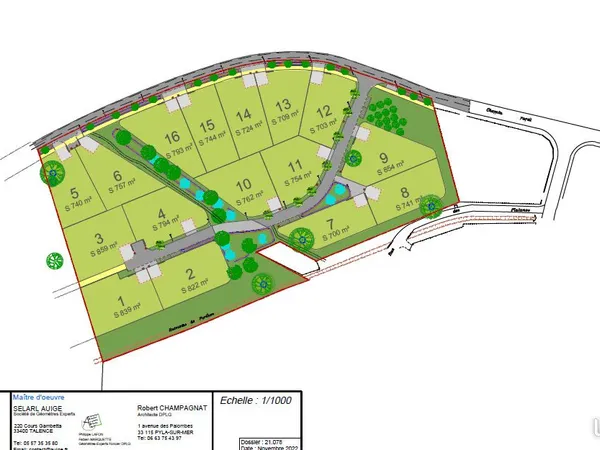 Terrain 757 m² Saint Michel Escalus 