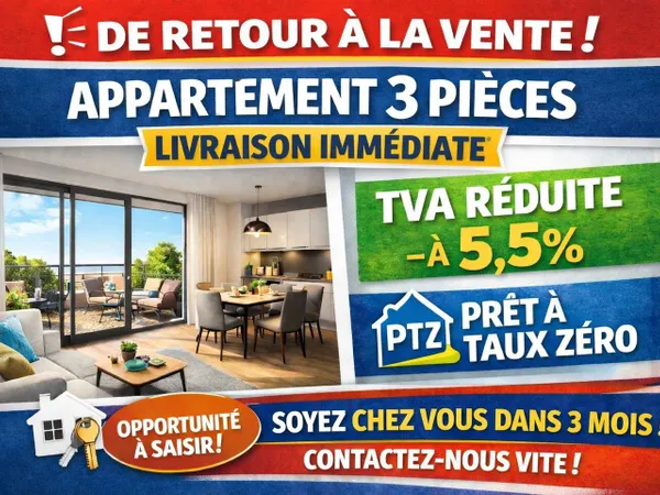 Appartement 3 pièces 63 m² 