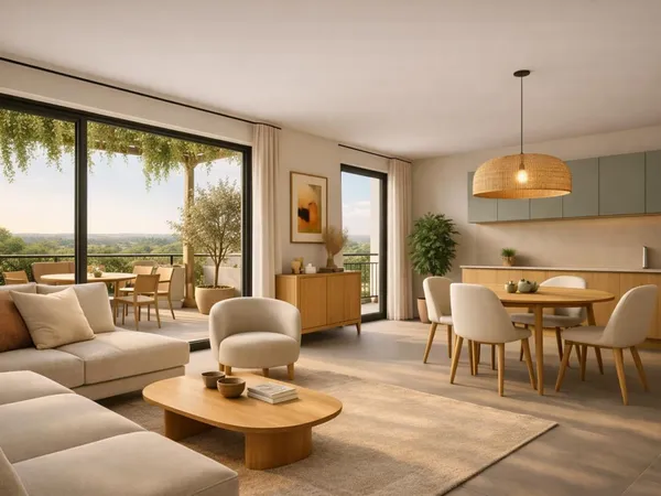 T3 66.10m², lumineux avec terrasse dans un parc paysager à Montfavet 