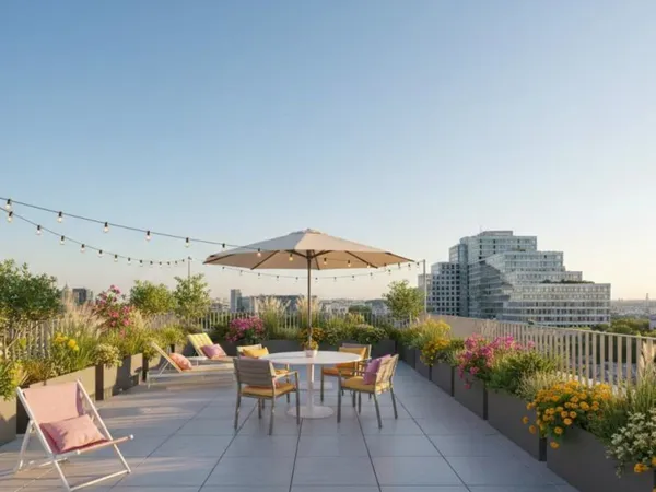- Superbe T5 en DERNIER ETAGE, TRIPLE ORIENTATION avec TERRASSE et PARKINGS, PROCHE LIGNE 14 - 