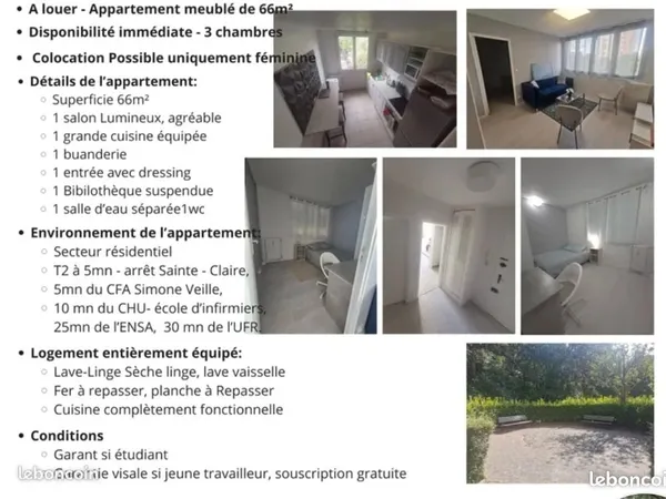 Colocation Feminine - Chambre 390 