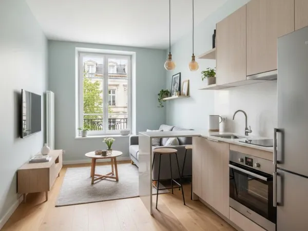 Appartement 2 pièces bien AGENCE et sans perte de place de 46 m2 et PARKING dans quartier RECHERCHE 