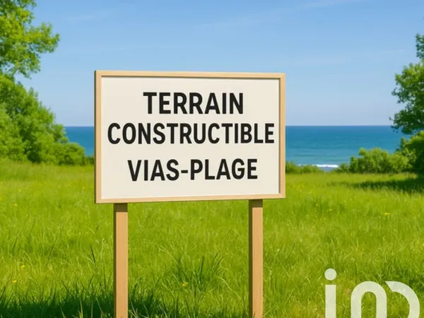 Terrain 1300 m² VIAS-PLAGE 