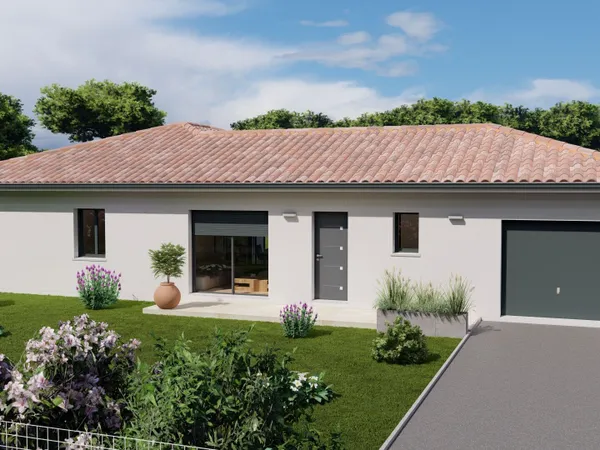Maison neuve 111m², 3 chambres, garage, à Vielle-Saint-Girons 
