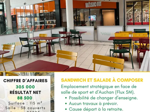 Vends fonds de commerce - 115m² 