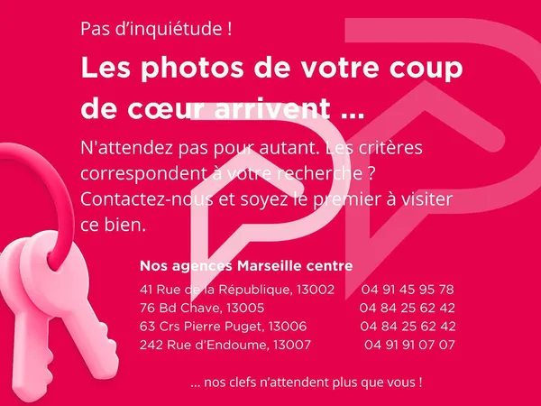 Grand T2 rénové avec goût Marseille 13002 