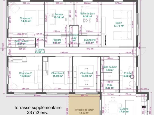 Maison d'environ 200 m2 + terrain 1220 m2 à 300m de Notre Dame des Laves - Piton Ste Rose 