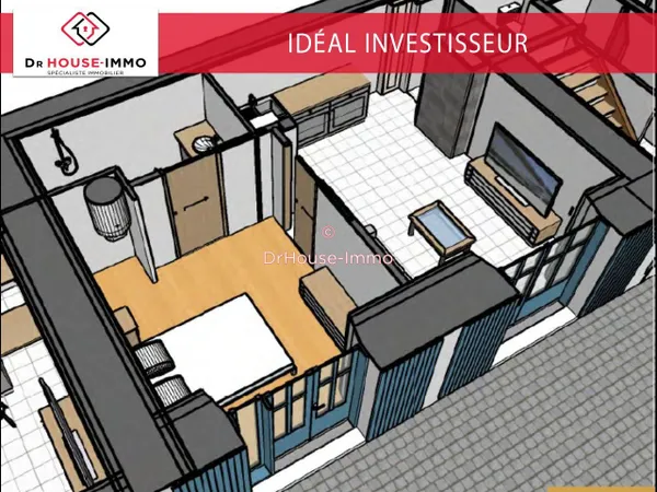 Appartement T2 disponible immédiatement coeur de ville de ste Anne d'Auray dans le Morbihan. 
