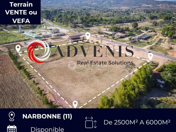 Terrain 3 000 m² Narbonne 
