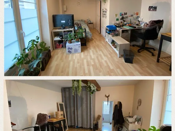 Grand studio 31 m2 avec terrasse, centre-ville, petite copropriété, éligible APL 
