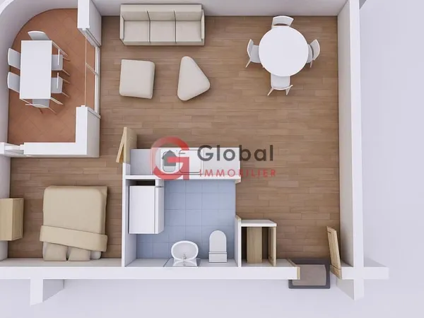 Appartement 2 pièces 38 m² 