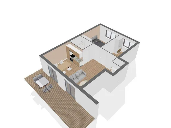 Appartement 3 pièces 61 m² 