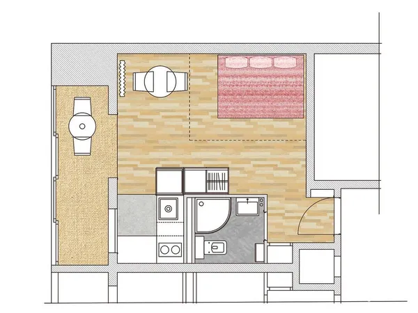 Studio 1 pièce 23 m² 